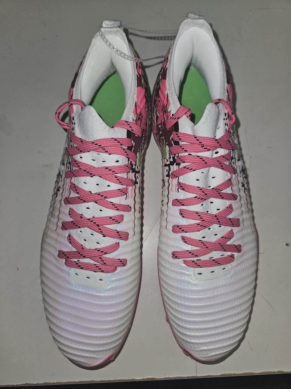 Under Armour  White Sneakers with Pink Accents